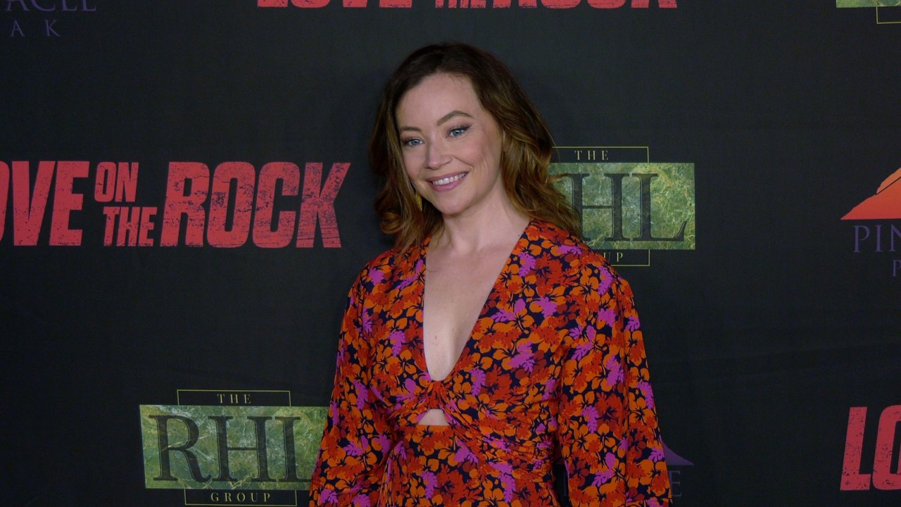 Colleen Foy attends the "Love on the Rock" Red Carpet Premiere in Los Angeles