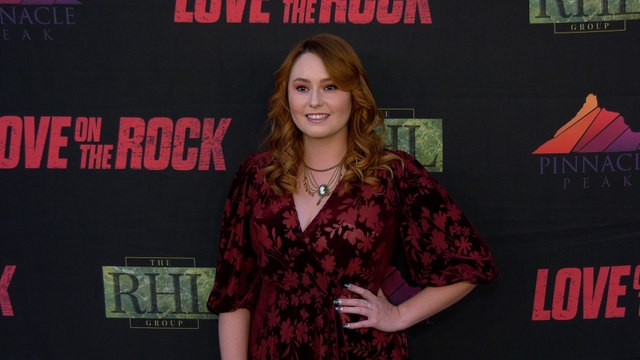 Jillian Clare attends the Love on the Rock Red Carpet Premiere in Los Angeles