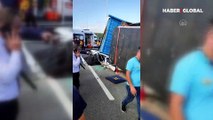 İstanbul'da korkunç kaza! Beton yüklü kamyon otomobilin üzerine devrildi, feci şekilde öldü