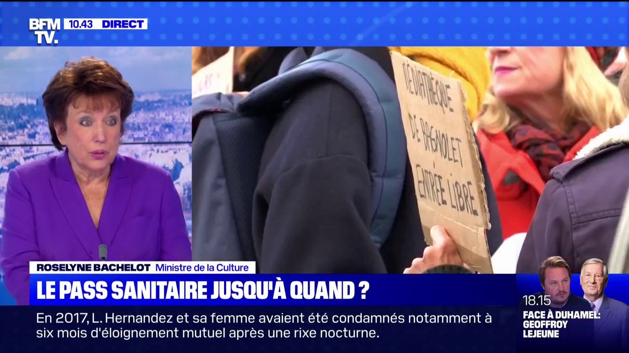 Roselyne Bachelot: "C'est plutôt la crainte que le pass sanitaire puisse être levé prématurément qui agite le monde culturel"