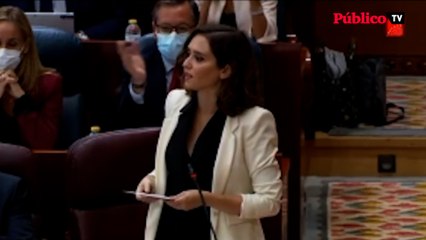 Díaz Ayuso llama "sinvergüenzas" a los miembros del PSOE