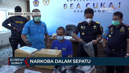 Tải video: Bea Cukai dan BNN Sita Paket Sabu Seberat 2 Kg di Dalam Sepatu