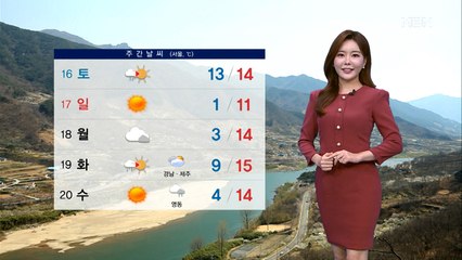 [종합뉴스 날씨] 내일 곳곳 흐리고 비…일요일 올해 첫 한파특보
