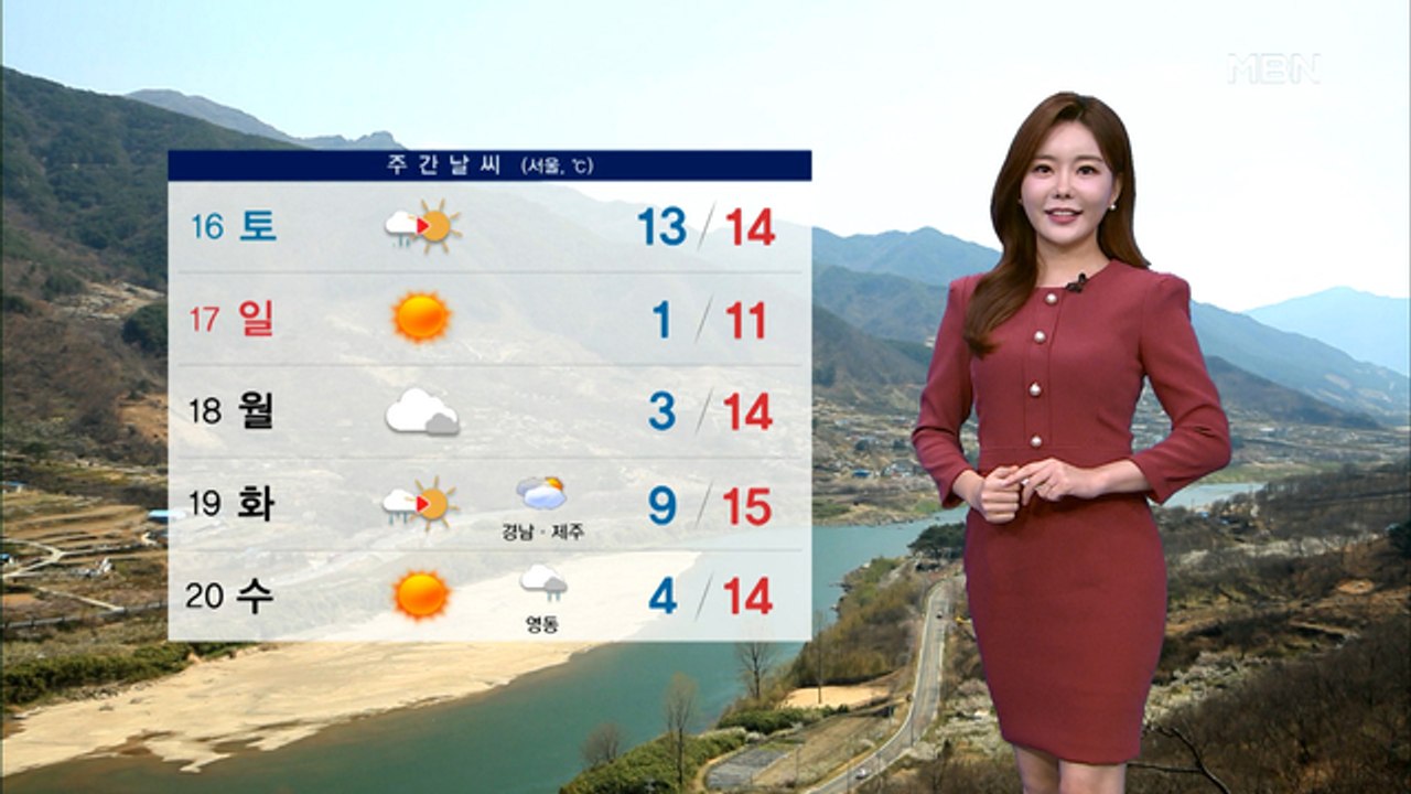 [종합뉴스 날씨] 내일 곳곳 흐리고 비…일요일 올해 첫 한파특보