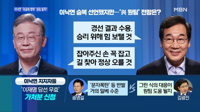 [백운기의 뉴스와이드] 마음에 맺혀 이낙연, 원팀 전망은? / 구속 갈림길에 선 김만배 / 거칠어진 윤석열의 입? / 안철수 다시 대선 출마 임박?