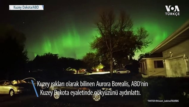 Kuzey Işıkları Kuzey Dakota’da Geceyi Aydınlattı