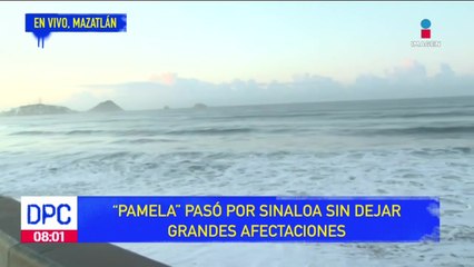 Trayectoria del huracán "Pamela" deja saldo blanco en Mazatlán, Sinaloa