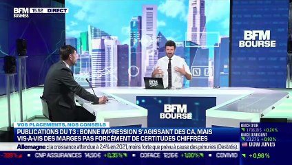 Guillaume Bayre (BFM Bourse) : Publications du T3, bonne impression s'agissant des CA, mais vis-à-vis des marges pas forcément de certitudes chiffrées - 14/10