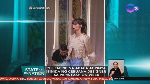 PHL fabric na Abaca at Pinya, ibinida ng Cebuana designer sa Paris Fashion Week | SONA