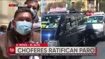 Choferes ratifican ingresar a un paro la siguiente semana si no se archiva la ley 'antilegitimación'