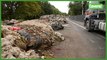 Liège : évacuation des déchets des inondations sur l'A-601