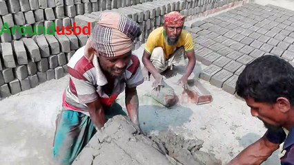 Fastest Clay Brick making hand bricks