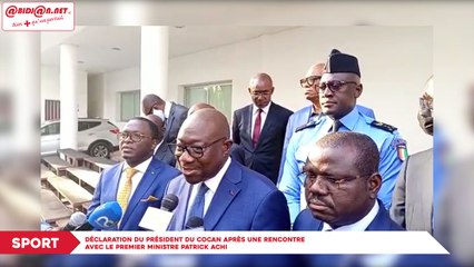 Football : Déclaration du président du COCAN après une rencontre avec le premier ministre Patrick Achi