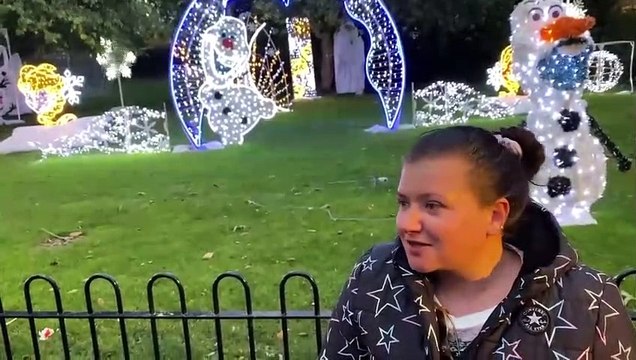 Families enjoy the opening night of the Sunderland Festival of Light