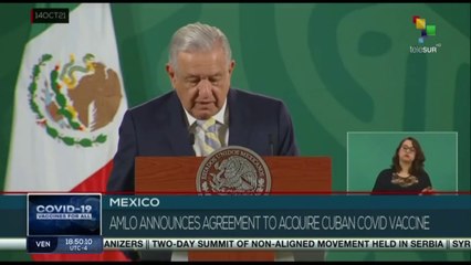 FTS 18:30 14-10: Mexico and Cuba reach agreement to Abdala vaccine
