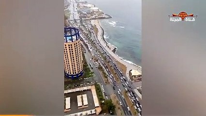 جدة تختفي تماما ... عاصفة ضبابة تجتاح مدينة جدة السعودية صباح اليوم