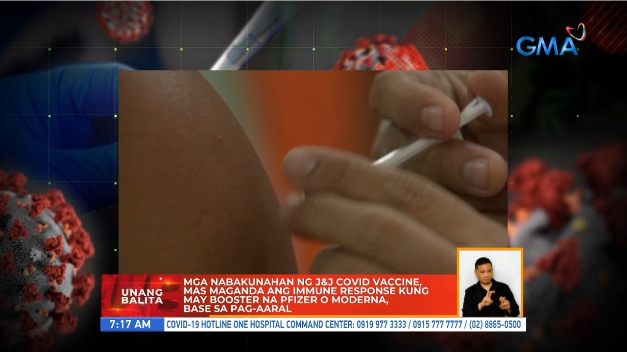 Mga nabakunahan ng J&J COVID vaccine, mas maganda ang immune response kung may booster na Pfizer o Moderna, base sa pag-aaral | UB