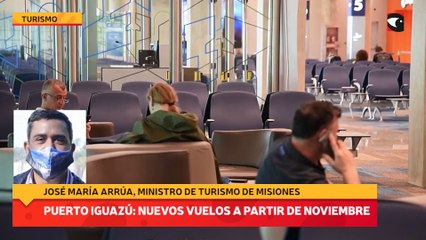 Download Video: Arrua confirmó la habilitación de nuevos vuelos a partir de noviembre que conectarán a Puerto Iguazú con provincias del norte del país