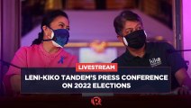 Robredo-Pangilinan tandem’s press conference on 2022 elections