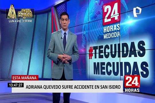 Adriana Quevedo sufrió accidente de tránsito esta mañana en San Isidro
