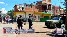 Emboscada a policías en Zamora, Michoacán, deja tres muertos