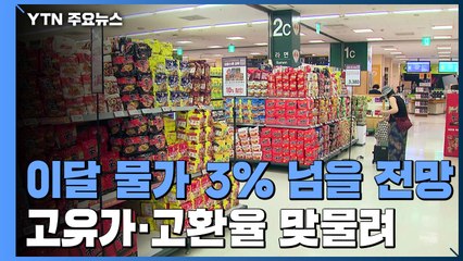 이달 물가 3% 넘을 전망..."금리 인상·공공요금 동결" / YTN