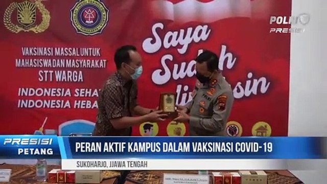 Berperan Aktif Dalam Vaksinasi, STTW Surakarta Dapat Penghargaan Dari Kapolres Sukoharjo