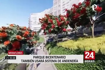 Alcalde de Miraflores presentó los avances de obras en el Parque Bicentenario