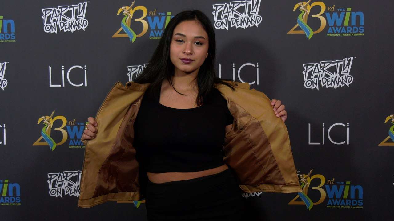 Addison Gibbs attends the 23rd Women's Image Awards red carpet in Los Angeles