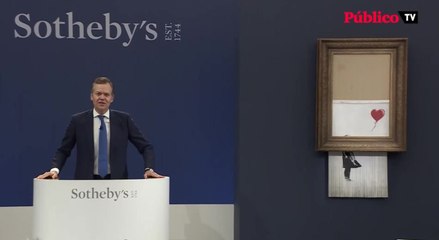 Banksy revaloriza una de sus obras al triturarla en plena puja y la vende por 21 millones de euros