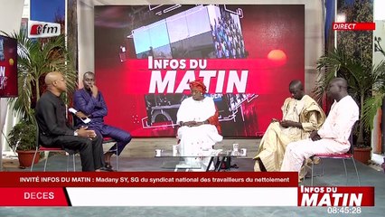 Madany Sy, SG du syndicat national des ....... invité dans infos du matin du 15 Octobre 2021