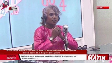 Fatou Mactar Diop, SG des femmes leaders..... invité dans RFM matin du 15 Octobre 2021