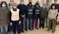 Monselice (PD) - Donati in beneficenza generi alimentari sequestrati a truffatori (15.10.21)