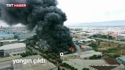 Bursa'da tekstil fabrikasında yangın