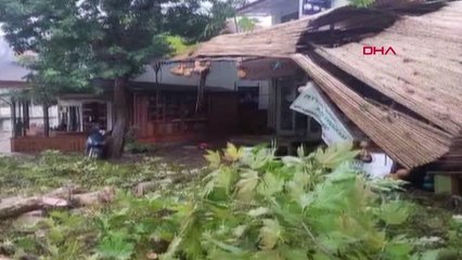 TARİHİ ÇINARIN KIRILAN DALLARI BİR DÜKKANIN SUNDURMASINDA HASARA NEDEN OLDU