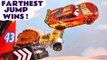 Pixar Cars 3 Lightning McQueen Farthest Jump Wins Funlings Race with Hot Wheels Superheroes Cars in this Family Friendly Full Episode Video for Kids by Kid Friendly Family Channel Toy Trains 4U