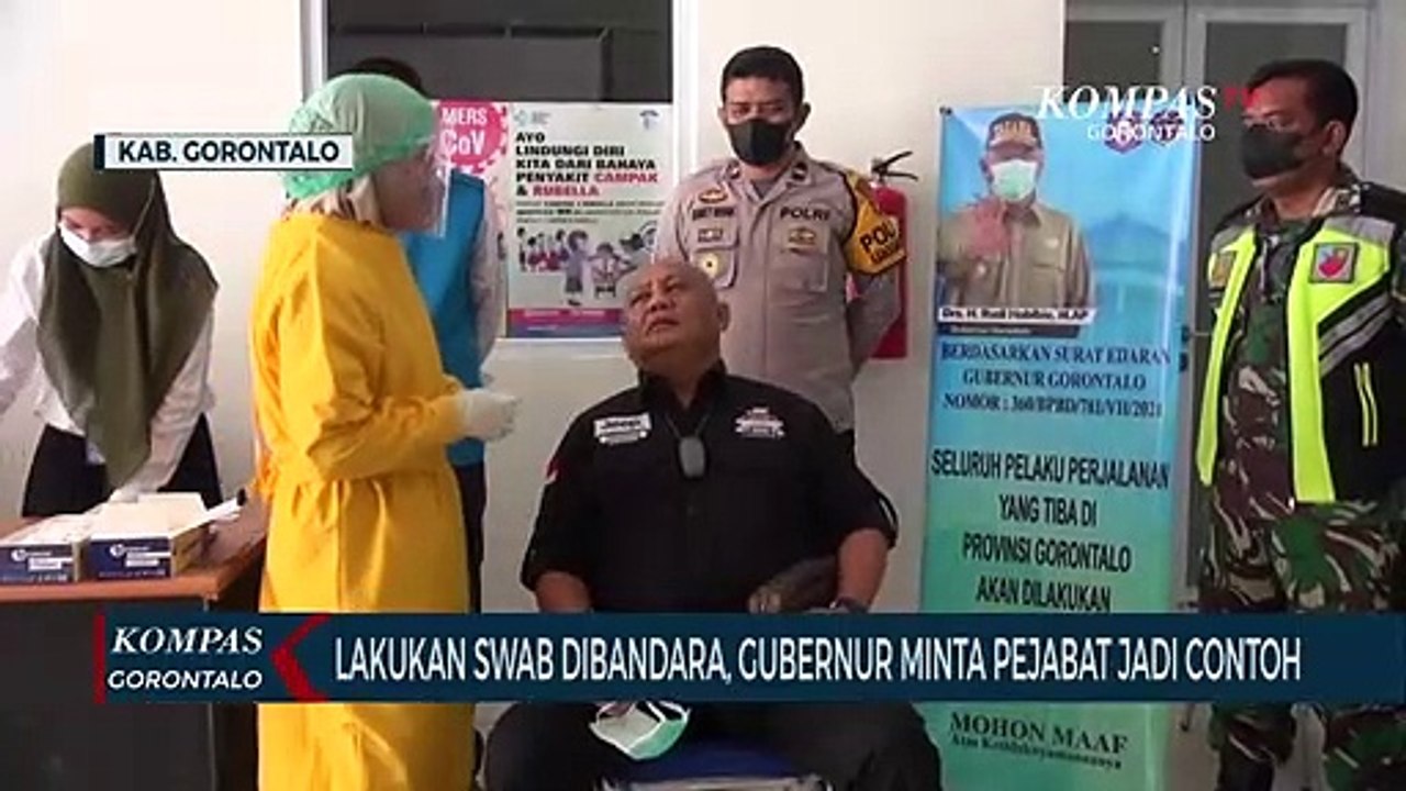 Lakukan Swab Dibandara, Gubernur Rusli Habibie Minta Pejabat Jadi Contoh