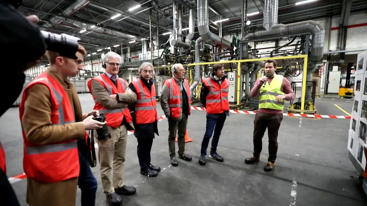 Elio Di Rupo en visite chez Colruyt à Hal