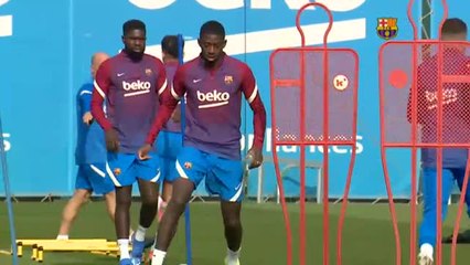 El Barça prepara su partido ante el Valencia
