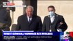 Hommage à Hubert Germain: Gérard Larcher, président du Sénat,  arrive aux Invalides