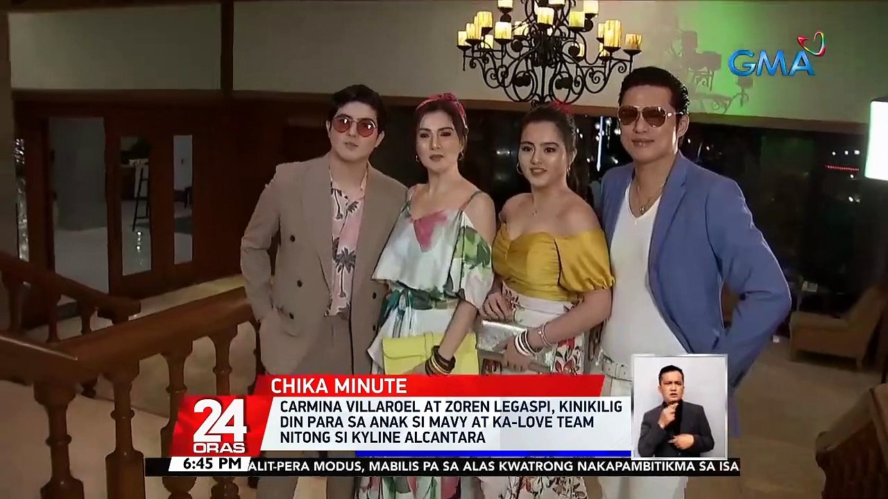 Carmina VIllaroel at Zoren Legaspi, kinikilig din para sa anak si Mavy at ka-love team nitong si Kyline Alcantara | 24 Oras