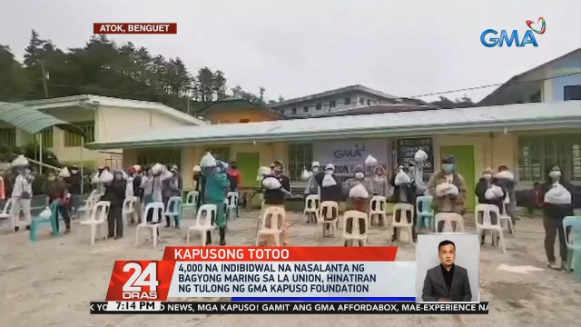 4,000 na indibiduwal na nasalanta ng Bagyong Maring sa La Union, hinatiran ng tulong ng GMA Kapuso Foundation | 24 Oras
