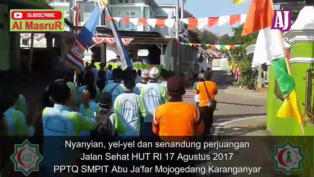Nyanyian, yel yel dan senandung perjuangan Jalan Sehat HUT RI 17 Agustus