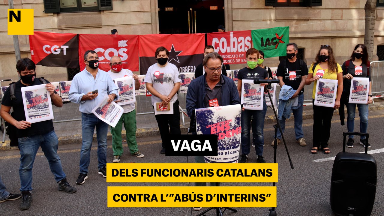 Vaga dels funcionaris catalans contra l'"abús d'interins"