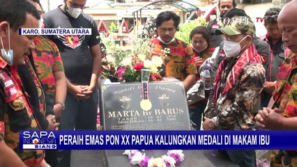 Video herunterladen: Atlet Wushu Peraih Emas PON XX Papua Kalungkan Medali di Makam Ibu