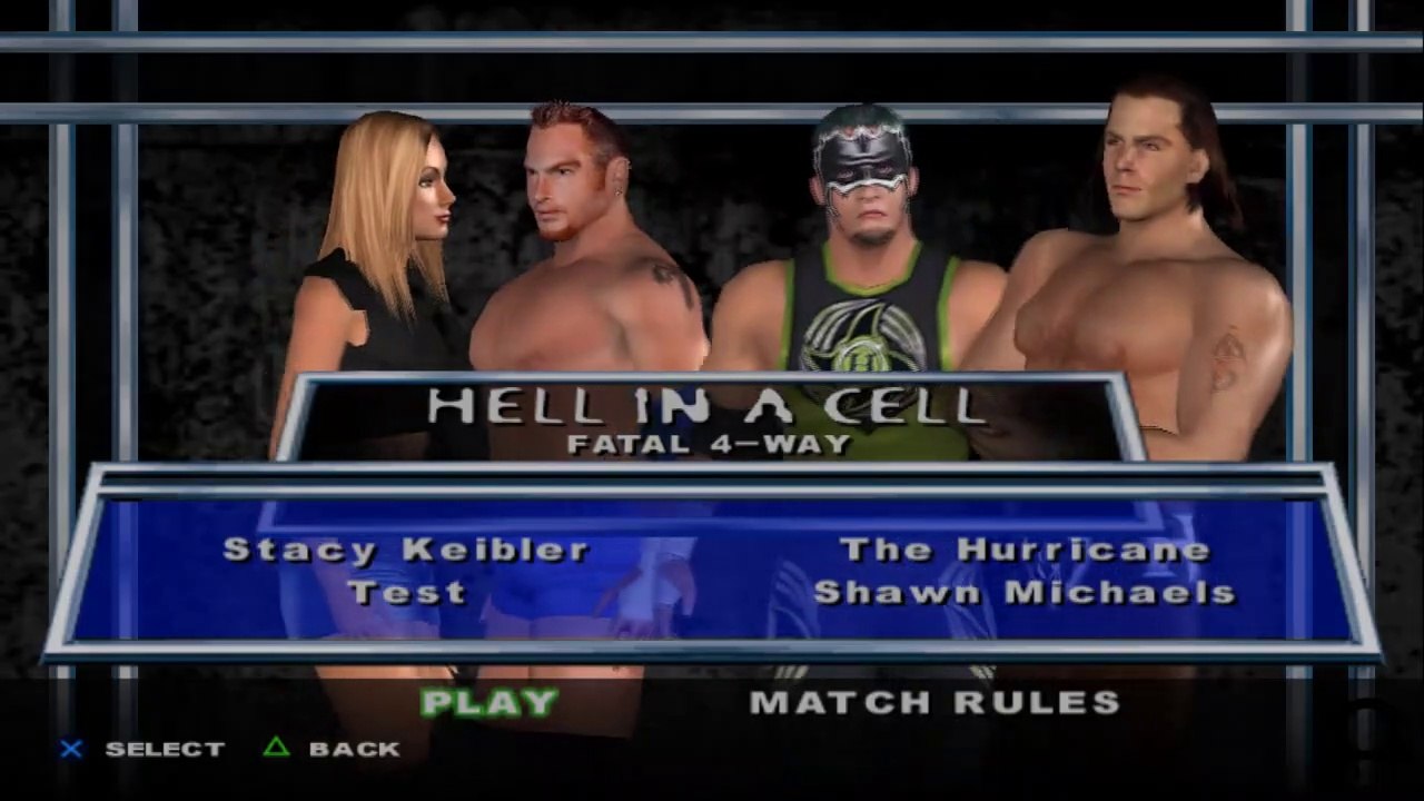 Here Comes the Pain Stacy Keibler(ovr 100) vs Test vs The Hurricane vs Shawn Michaels