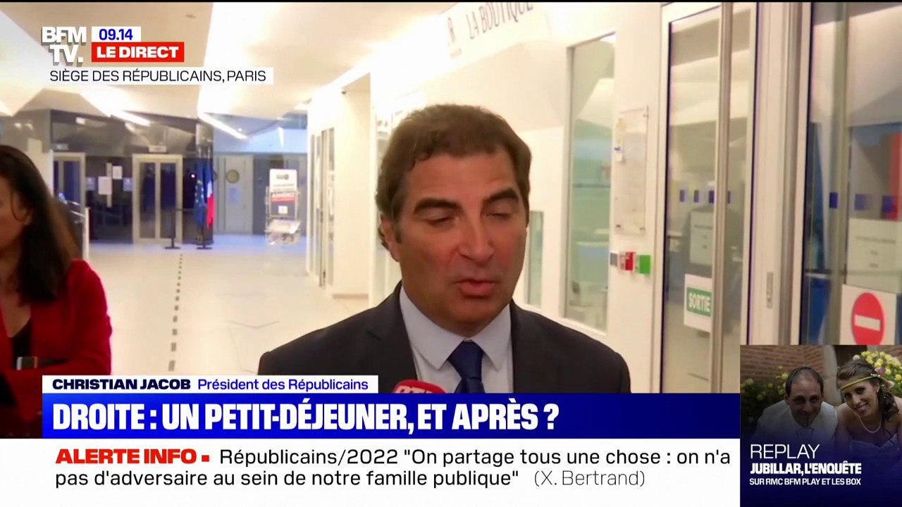 Christian Jacob se félicite d'un "un état d'esprit de rassemblement et d'union" entre les candidats LR