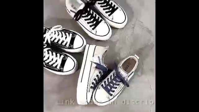 Sepatu Wanita Kanvas Sneakers Tali Outsole Tebal Tren Cewe Terkini Elegan