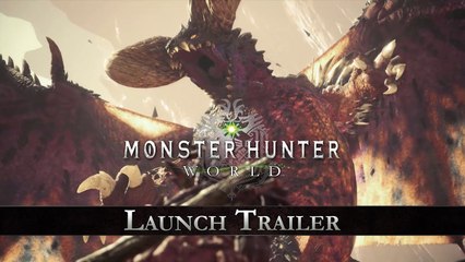 Скачать видео: Monster Hunter World  - Tráiler Lanzamiento