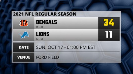 Bengals @ Lions Game Recap for SUN, OCT 17 - 01:00 PM EST